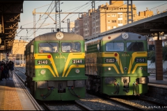 Maniobras en la estación de Almería del tren de los ingleses